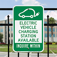 Electric Vehicle Charging Station Signs 
