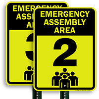 Emergency Assembly Point  Area 2 Sign