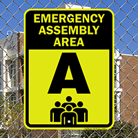 Emergency Assembly Area, Evacuation Sign