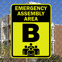 Emergency Assembly Point  Area B Sign