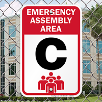 Emergency Assembly Point  Area C Sign