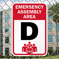 Emergency Assembly Point  Area D Sign