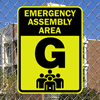 Emergency Assembly Point  Area G Sign