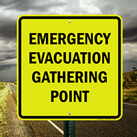 Evacuation Gathering Point Fire Drill Sign