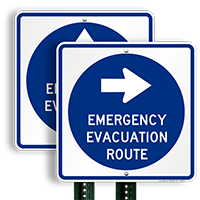 Arrow Sign for Emergency Evacuation