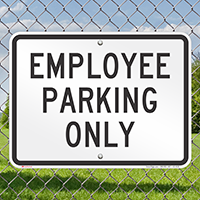 Employee Parking Only Sign