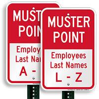 Emergency Meeting Point Sign