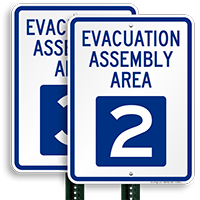Evacuation Assembly Area 2 Sign
