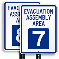 Evacuation Assembly Area 7 Sign