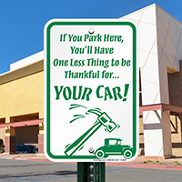 Funny No Parking Here Signs
