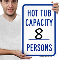 Hot Tub Capacity Signs
