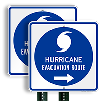 Evacuation Route Right Arrow Sign