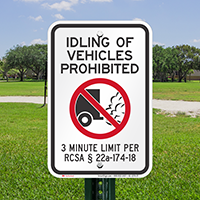 State Idle Signs for Connecticut