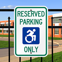 Reserved Parking Signs With ADA Approved ISA Symbol