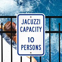 Jacuzzi Max Capacity Persons Signs