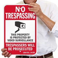 Louisiana Trespassers Will Be Prosecuted Sign