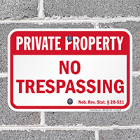 Nebraska Private Property Sign