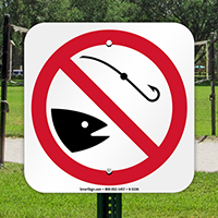 No Fishing Security Sign