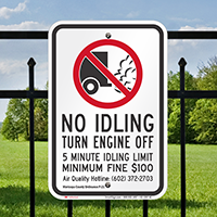 State Idle Signs for Maricopa County, Arizona