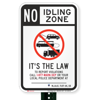 State Idle Signs for New Jersey