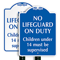 No Lifeguard On Duty SignatureSign