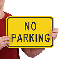 Aluminum NO PARKING Signs