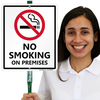 No Smoking On Premises Sign