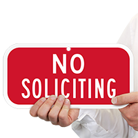 No Soliciting Sign