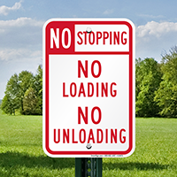 No Stopping No Loading No Unloading Signs