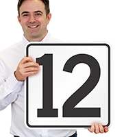Parking Spot Number 12 Signs