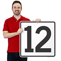 Parking Spot Number 12 Signs
