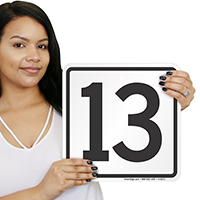 Parking Spot Number 13 Signs
