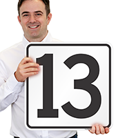 Parking Spot Number 13 Signs