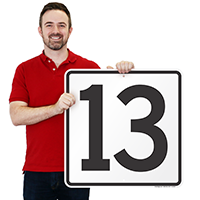 Parking Spot Number 13 Signs