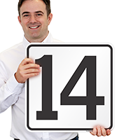 Parking Spot Number 14 Signs