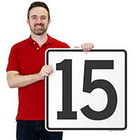 Parking Spot Number 15 Signs