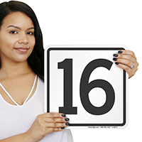 Parking Spot Number 16 Signs