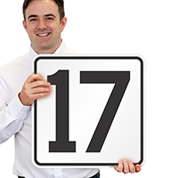 Parking Spot Number 17 Signs