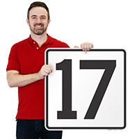 Parking Spot Number 17 Signs