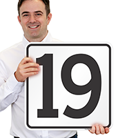 Parking Spot Number 19 Signs
