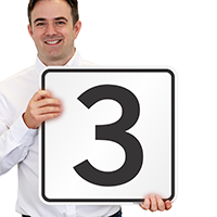 Parking Spot Number 3 Signs