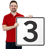 Parking Spot Number 3 Signs