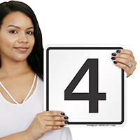 Parking Spot Number 4 Signs