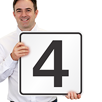 Parking Spot Number 4 Signs