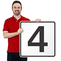 Parking Spot Number 4 Signs