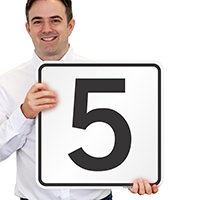 Parking Spot Number 5 Signs