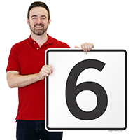Parking Spot Number 6 Signs