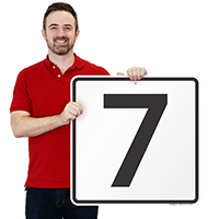 Parking Spot Number 7 Signs