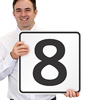Parking Spot Number 8 Signs
