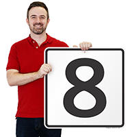 Parking Spot Number 8 Signs